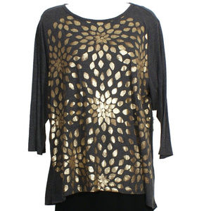 Dahlia Mandala Cotton Modal Blend Knit Top